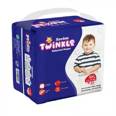Picture of Savlon Twinkle Baby Pant Diaper XXL (14-25 KG) – 24 Pieces