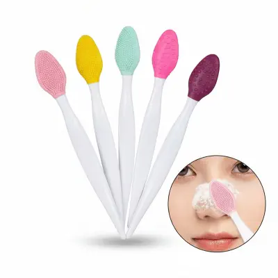 Picture of Face Cleansing Brush Effective Nose Exfoliator Blackhead Removal Brush-1Pcs (Multicolor)