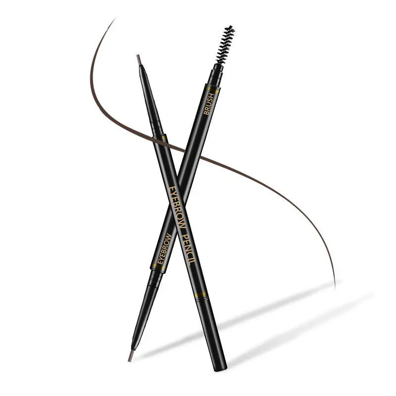 Picture of Eyebrow Pencil with Eyebrow Brush Triangle Pen Automatically Rotating Waterproof   (Grey)