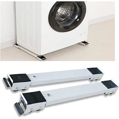 Picture of Heavy Duty Extendable Washing Machine Accessory Parts Metal Plate Rollers Moving Stand Tool Fit For Furniture Fridge Dryer Sofa (Multicolor)