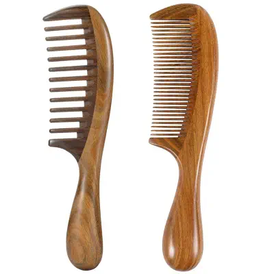 Picture of Wooden Hair Comb-1 Pcs By  Zikra Shop (Multicolor,Head)