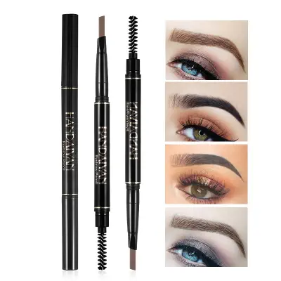 Picture of HANDAIYAN  Waterproof Eyebrow Pencil Dark Brown, Premium Eye Brow Pencil Brn with Spoolie Brush, Longwearing for Perfect Brows (Black)