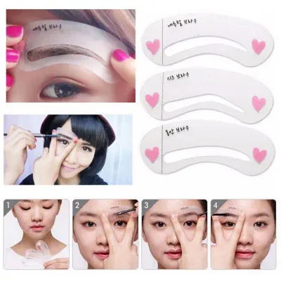 Picture of 6pcs/2Set Grooming Shaping Assistant Template Eyebrow Card (Multicolor,Eyes)