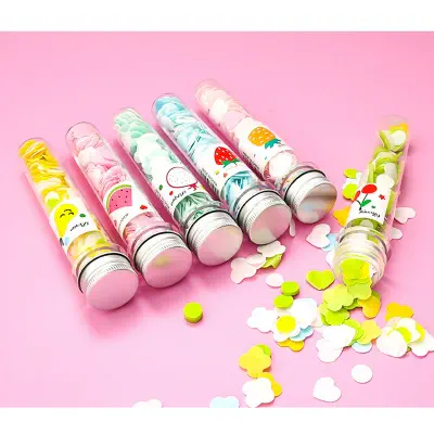 Picture of Outdoor Portable Body Washing Bath Confetti Dish Foaming Flower Paper Soap Slice Case For Travel Cleaning  
