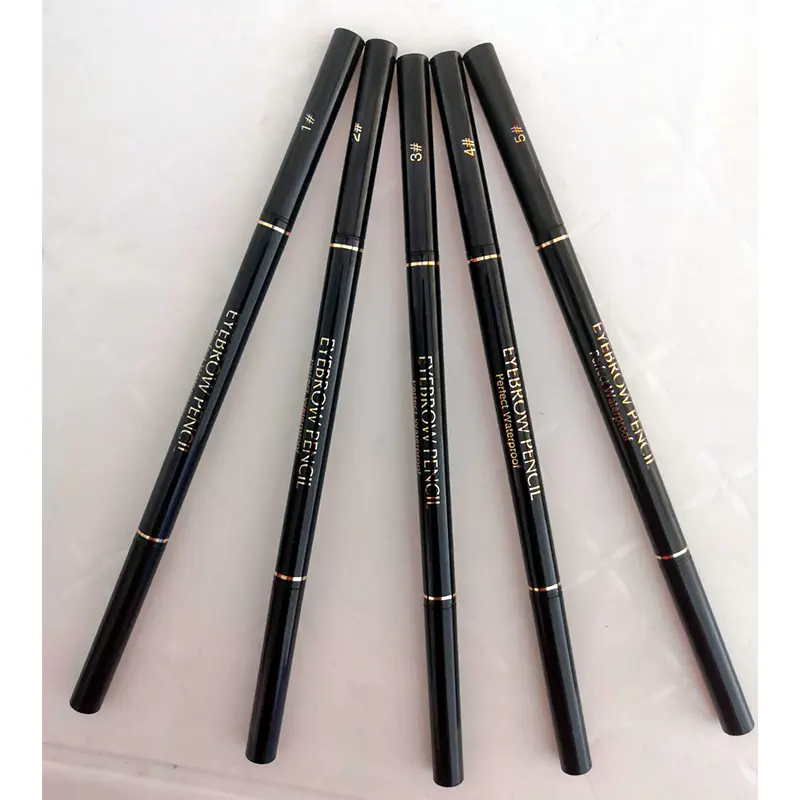 Picture of Eyebrow Pencil with Eyebrow Brush Triangle Pen Automatically Rotating Waterproof   (Black)