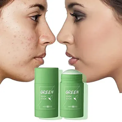 Picture of Green-Tea-Mask Stick Nourish Skin Organic Clay Mask Stick Oil Control Moisturizinge Brighteninge Detoxifying Acne Remover (Face,Others)