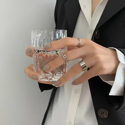 Picture of 3pcs Rings Set For Women Rings For Women Finger Ring For Women Girls Ladies Female Ornament Jewelry Jewellery ladies bag womens bag dress makeup watch couple rings ear rings Latest Collection Womens Fashion Jewellery Rings For Girls Womens Finger Ring (Silver,Adjustable)