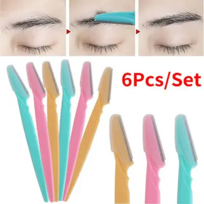 Picture of 6-Pcs Colorful Eyebrow Trimmer Face Hair Razors Women Eyebrow Shaver Hair Removal Makeup Tools (Multicolor,Nose)