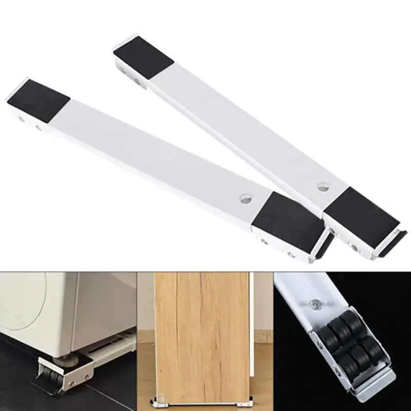 Picture of Heavy Duty Extendable Washing Machine Accessory Parts Metal Plate Rollers Moving Stand Tool Fit For Furniture Fridge Dryer Sofa (Multicolor)