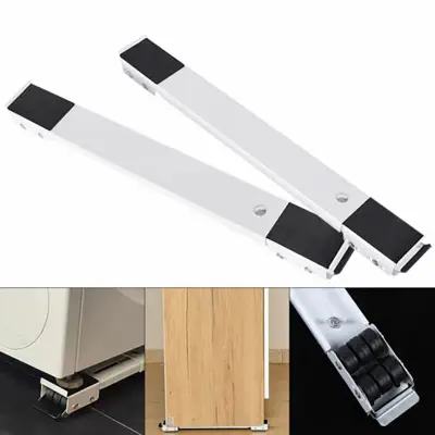 Picture of Heavy Duty Extendable Washing Machine Accessory Parts Metal Plate Rollers Moving Stand Tool Fit For Furniture Fridge Dryer Sofa (Multicolor)