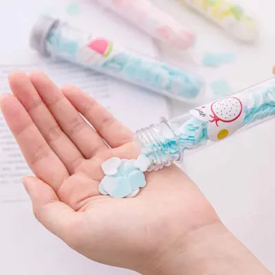 Picture of Outdoor Portable Body Washing Bath Confetti Dish Foaming Flower Paper Soap Slice Case For Travel Cleaning  