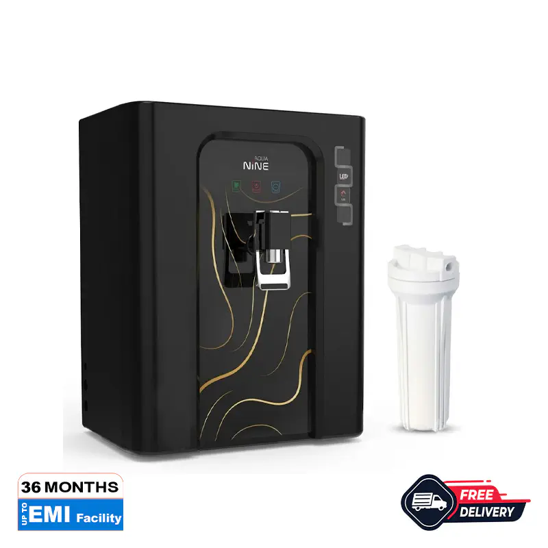 Picture of Aqua Nine RO+H2AAA Filter With Copper+TDS 8 Stage Water Purifier Black