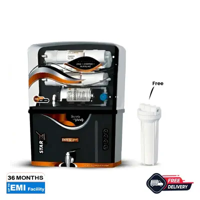 Picture of Aqua Star X Series 12 Liter RO+UV+UF+Zinc+Copper+Alkaline 9 Stage Water Purifier Black 