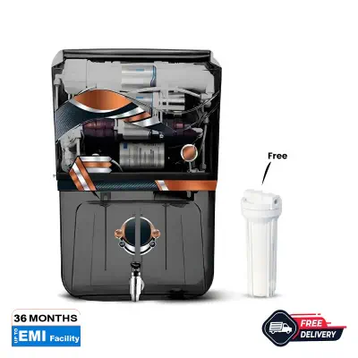 Picture of Aqua Water X Plus RO+UV+UF+Zinc+Copper+Alkaline 9 Stage Water Purifier Black