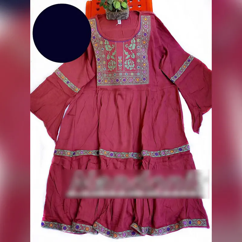 Picture of Gujrati Worked Semi Long Kurti 