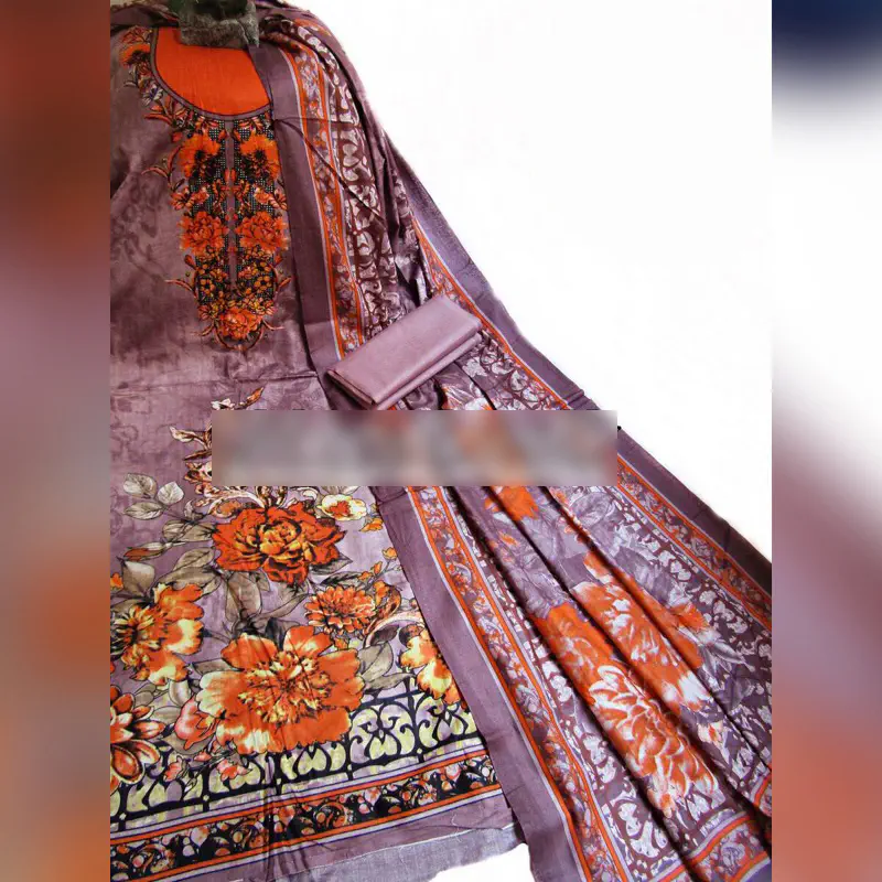 Picture of Ferdous Lawn unstitch three piece (with extra sleeve) 
