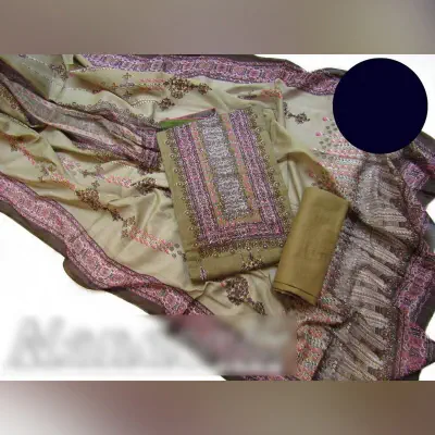 Picture of Exclusive Boutique Swarovski Unstitch Three Piece With Extra Sleeves 