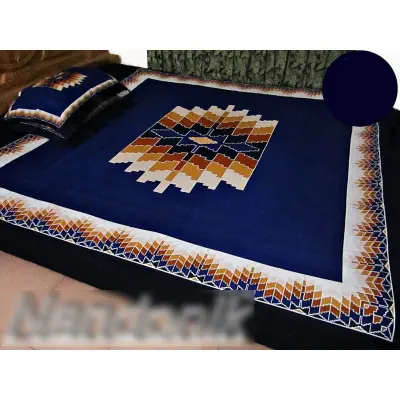 Picture of Cotton Double Size Bed Sheet Set With Two Pillow Covers 
