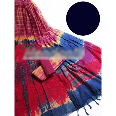 Picture of Cotton Moom Batik Unstitch Four Piece With Thread Work 