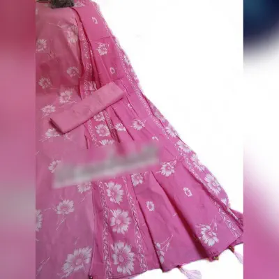 Picture of Exclusive Block Printed Linen Unstichted Three Piece 