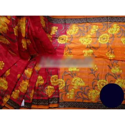 Picture of High Quality - Soft Pure Cotton - Fashionable and Easy to Maintain - Pakiza Printed Saree - Perfect for Women - Comfortable & Stylish Outfit 