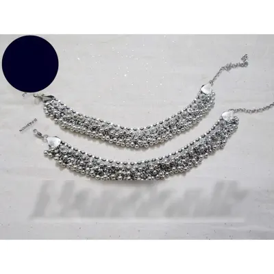 Picture of Beautiful 1 Pair of Oxidized Ethnic Anklet Nupur For Women and Girls 