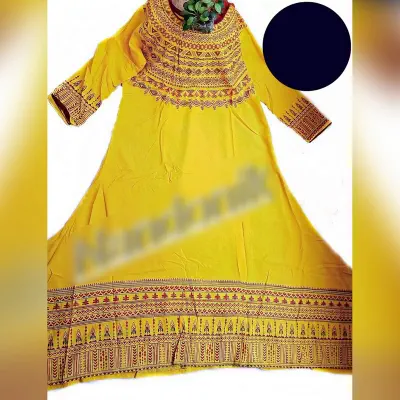 Picture of Screenprinted  Long Kurti/Gown 
