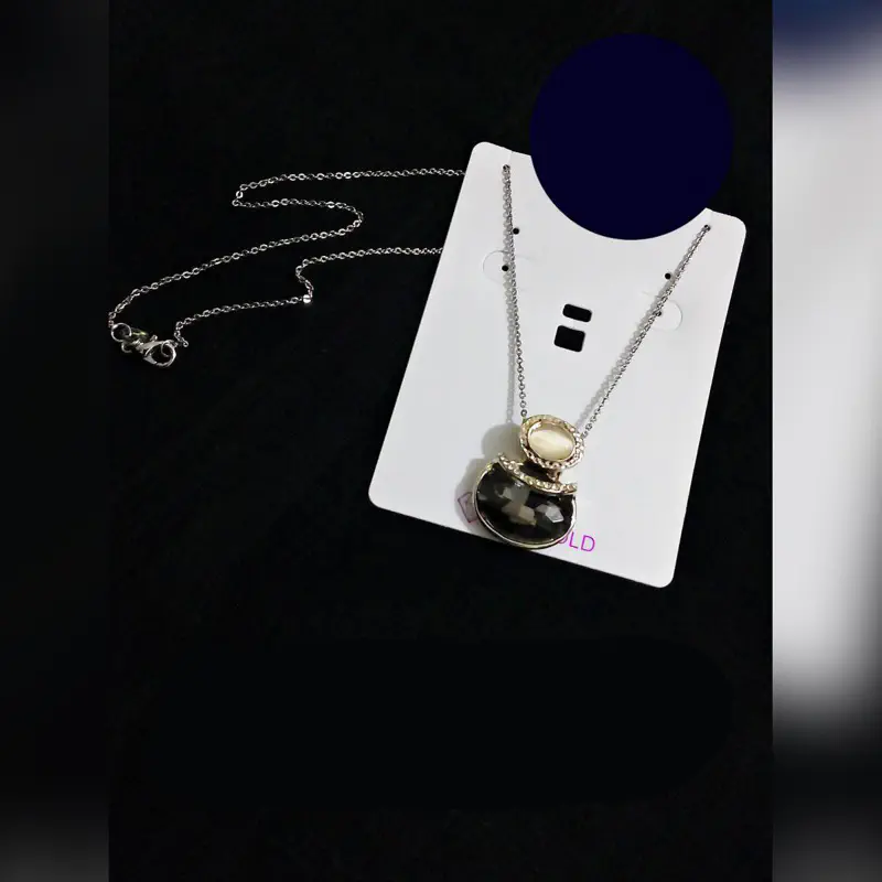 Picture of Stone Pendent with Silver Colored Chain for Women Multicolor