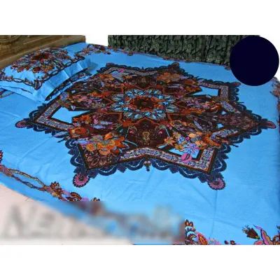 Picture of Cotton Double Size Bed Sheet Set With Two Pillow Covers 