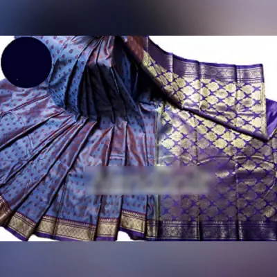Picture of Deshi Soft Buta Katan Saree With Extra Blouse Piece 