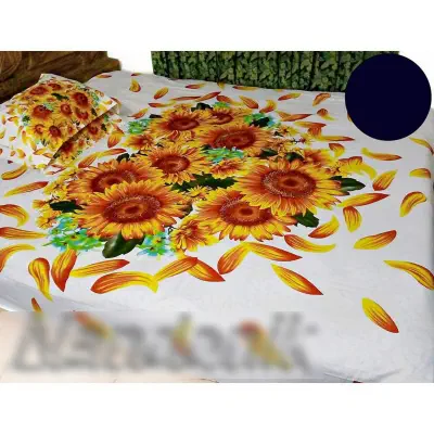 Picture of Cotton Double Size Bed Sheet Set With Two Pillow Covers 