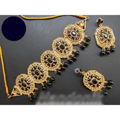 Picture of Elegant & Gorgeous Party/Bridal Stone Chokar Necklace,Earring set for Women / Women Jewwllery Set 