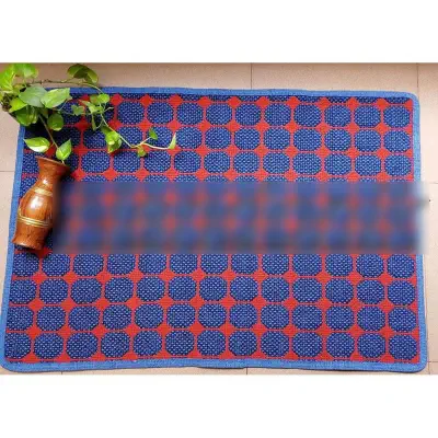 Picture of Red and Blue Floormat Carpet/Rug for Bed Room/Kitchen and for Home Decoration 