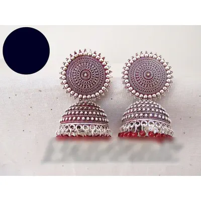 Picture of Elegant Traditional Joypuri Meenakari Jhumka Earrings for Women 