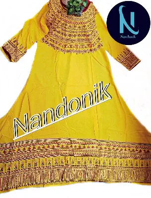 Picture of Screenprinted  Long Kurti/Gown 