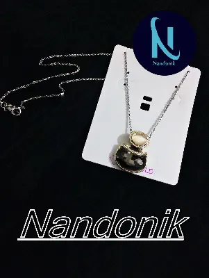 Picture of Stone Pendent with Silver Colored Chain for Women Multicolor