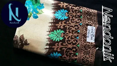 Picture of Indian Sanjana Branded Soft  Shamu Silk Saree With Blouse Piece 