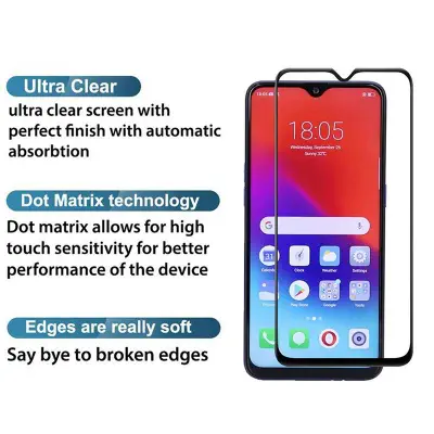 Picture of Oppo F9 Tempered Glass Screen Protector 6D/9D/11D - Black