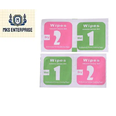 Picture of 30 Pices Dry Wet Cleaning Wipes Paper Set for Phones Computers Camera Lens Phone LCD Screen Dust Removal Tool