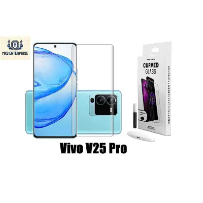 Picture of Vivo V25 Pro Full HD Curved Edge Liquid UV Tempered Glass Screen Protector