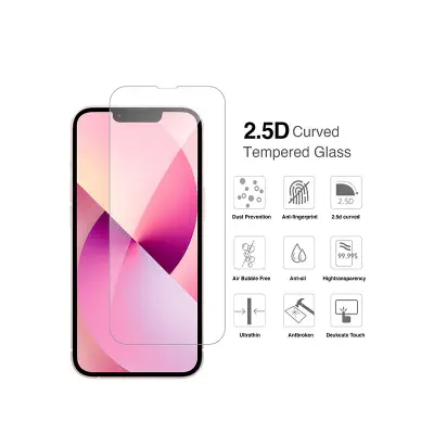 Picture of Apple iPhone 13 Tempered Glass Screen Protector 2.5D - Transparent