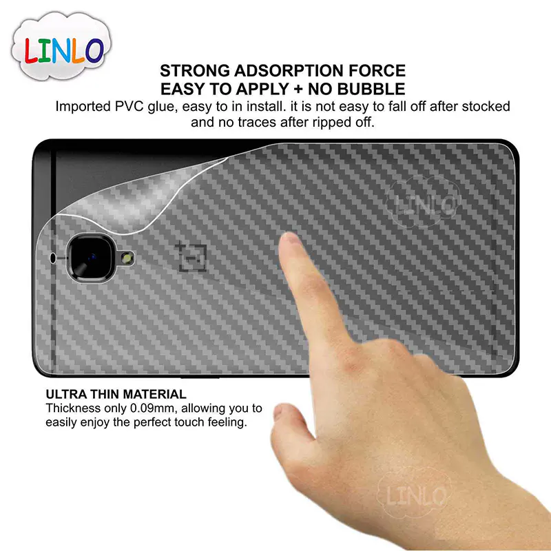 Picture of OnePlus 3T Carbon Fiber Back Poly Sticker Protection