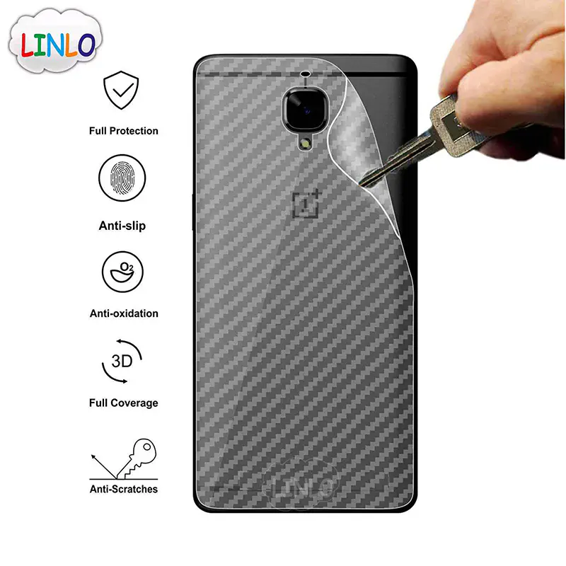 Picture of OnePlus 3T Carbon Fiber Back Poly Sticker Protection