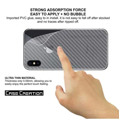 Picture of Carbon Fiber Back Poly Sticker Protection For Apple iPhone XS