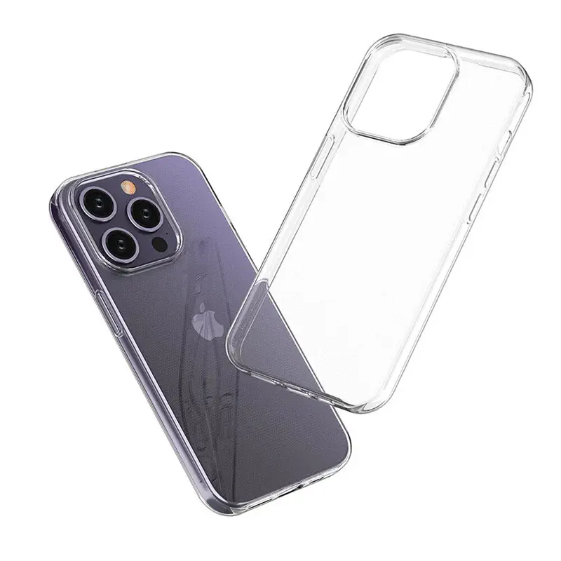 Picture of Apple iPhone 15 Pro Transparent Clear Slim Soft Cover Skin Gel TPU Case