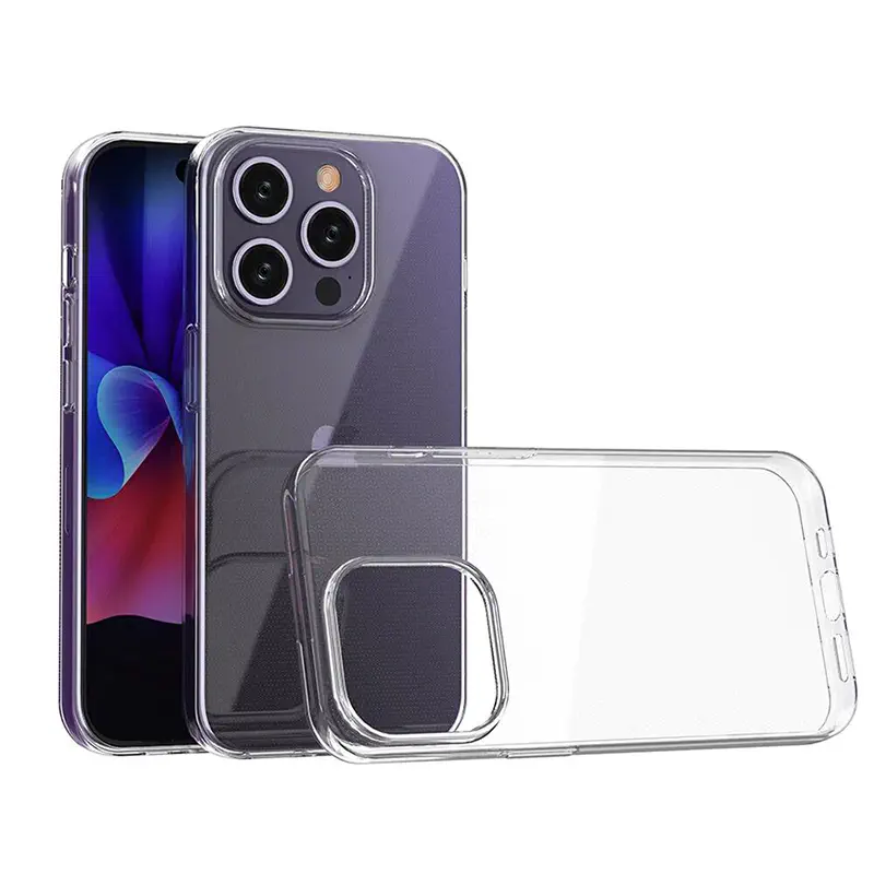 Picture of Apple iPhone 15 Pro Transparent Clear Slim Soft Cover Skin Gel TPU Case