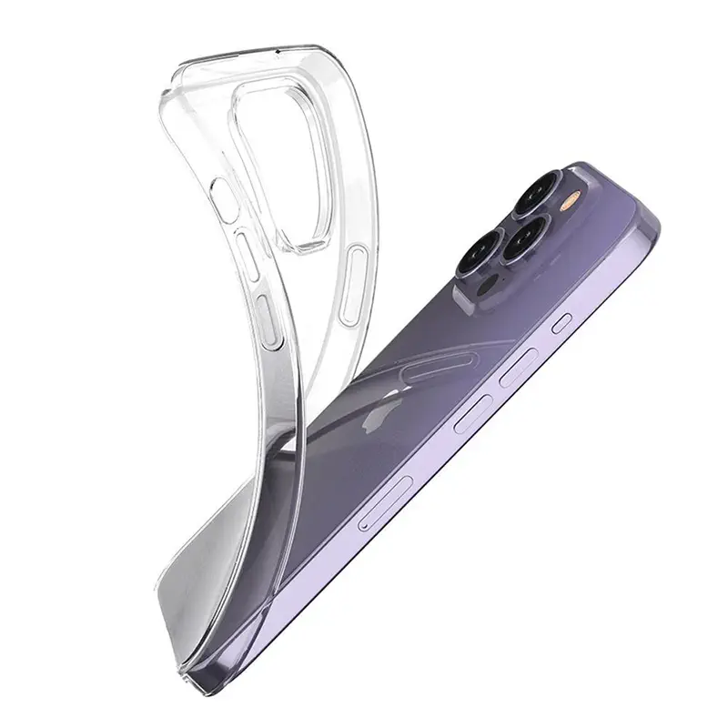 Picture of Apple iPhone 15 Pro Transparent Clear Slim Soft Cover Skin Gel TPU Case