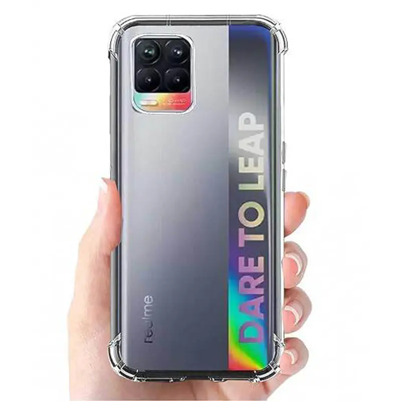 Picture of Realme 8 Transparent Clear Slim Soft Cover Skin Gel TPU Case With Bumper