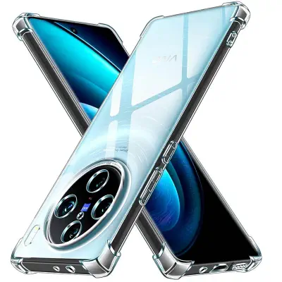 Picture of Vivo X100 Pro 5G Transparent Clear Slim Soft Cover Skin Gel TPU Case With Bumper