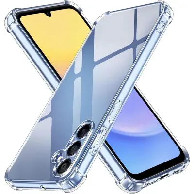Picture of Samsung Galaxy A15 5G Transparent Clear Slim Soft Cover Skin Gel TPU Case With Bumper